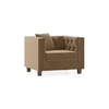 Windsor Luxe 1 Seater Fabric Sofa in Fawn Velvet Colour
