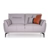Jonas 2 Seater Leatherette Sole in Oyster Grey Colour