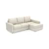 Apollo Sofa (Colour : Pearl, Cushion : Hard, Back Type : Regular, Seating Capacity : Right Aligned 2 Seater + Right Aligned Chaise)