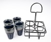 Dark Blue Kulhad Caddy Ceramic Cup Set – Set of 4