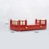 D'Dass Red Mdf and Sheesham Wooden Temple For Pooja