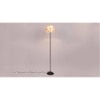 Basil Multicolour Fabric Floor Lamp with Black Iron Base