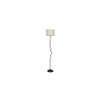 Willa Multicolour Natural Fiber Floor Lamp with Black Iron Base