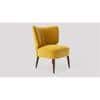Duke Accent chair Velvet in Yellow Color