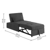 Evenie 1 Seater Pull Out Sofa cum Bed  in Dark Grey Colour