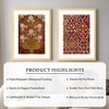 Flower Pattern Mughal Set of 2 Framed Posters Wall Art 45x60 cm