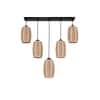 Devansh Solid Wood Electric Wall Light in Brown Colour with Multi Shade Count of 1 Light