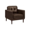 Shlok PU Leather Accent Chair- Brown