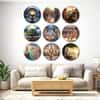 The Castle Decor Radha Krishna Wall Plates Set of 9 Spiritual Wall Art