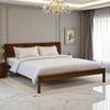 Havenor Non Storage Solid Wood Bed King Size in Tobacco Colour