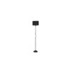 Genesis Black Fabric Floor Lamp with Black Iron Base
