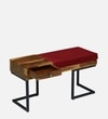 Rawlin Solid Wood Bench in Rustic Teak Finish