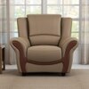 Blos 1 Seater Leatherette Sole in Mushroom Brown Colour