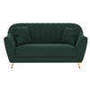 Rivo Velvet 2 Seater Sofa In Green Color