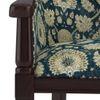 Florence ArmChair in Blue Floral Damask and Mahogany Finish