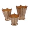 Flower Pot Planter Set Of 3 In Gold Colour
