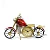 Desert Art Metal Handpainted Red Bike Table Clock Showpiece