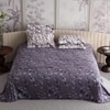 Stoa Paris Super King Size Cotton Bedsheet with 4 Pillow Covers  Size Wisteria Shade Violet