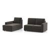 Apollo Compact Sofa (Colour : Sea Port Blue Velvet, Cushion : Hard, Back Type : High Back, Seating Capacity : Left Aligned 2 Seater + Left Aligned Chaise + Ottoman)