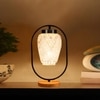 Devansh Multicolor Glass Wooden & Iron  Table Lamp -17 Inch Height  -Mnki
