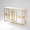 Eleganza Metal Console Table in Gold Colour