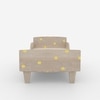 Minimalist Kids Toddler Bed in Oak and Yellow