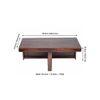 Irish Sheesham Wood 2 Seater Coffee Table Set In Walnut Finish