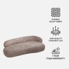 Luxelounge Wood 3 Seater With Upholstery Non Storage Sofa In Grey Colour
