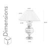 Mimosa Brown Wood Table Lamp with Beige Cotton Shade