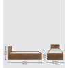 Ashton Single Bed with Right Side Pull Out Drawer Storage in Exotic Teak Finish