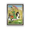 Equestrian Portrait Guru Gobind Singh Attended Upon Canvas Wall Prints Set of 1 Multicolor Matte