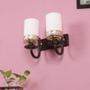 Eliante Wall Lights Mild Steel, Glass & Glass Material Brown,Gold & White Finish