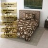 Vera Coffee Floral 290 TC Cotton Flat Single Size Bedsheet with 1 Pillow Cover – Threads
