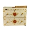 D'Dass Multi Color Mdf and Sheesham Wooden Temple With Cabinet For Pooja