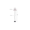 Rosie Grey Cotton shade with Iron floor lamp