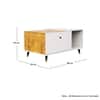 Hexa Engineered Wood Center Table With Storage And Open Rack In Frosty White And Giant Wood