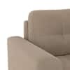Verona Premium 1 Seater Fabric Sofa in Biscuit Velvet Colour