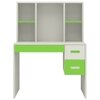 Tiara Kids Study Desk with 3 Drawers and Built In Bookshelf in Verdant Green Colour