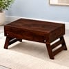 Ohio Sheesham Wood Contemporary Foldable Laptop Table in Dark Walnut Finish