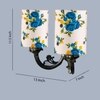 Devansh Metal Electric Wall Light in Antique Gold Colour with Multi Shade Count of 2 Lights