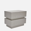 Lagere Series Bedside Table duly polished in Silver