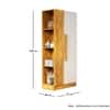 Hexa Red Wooden 1 Door Wardrobe with Hanging Space in Giant Wood and Frosty White Colour