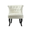 Grenier Fabric Slipper Chair in Off White Color