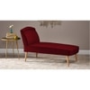 Recame Fabric Chaise Lounger in Maroon Colour