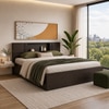 Kamira Engineered Wood King  Size Bed With Drawer Storage (Melamine Finish)