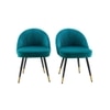 Momence Metal Accent Chair in Blue Colour