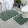 Luxe Home Polyester Newman Contour Bath Mat Set of 2 (Seige 45x75 cm & 40x45)