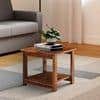 Camden Sheesham Wood Contemporary Square Coffee Table In Natural Teak Finish