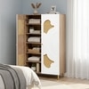 Exotica Shoe Cabinet for 24 Pairs – Large Capacity Wooden Shoe Storage Cabinet