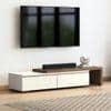 Bayern Engineered Wood 75 Inch TV Unit in Danish Walnut Finish